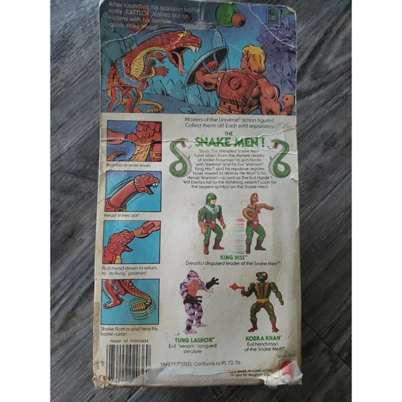Rattlor - MOTU Vintage -Masters of the Universe Mattel 2036 - in package 1985 - Picture 2 of 2